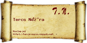 Tercs Nóra névjegykártya